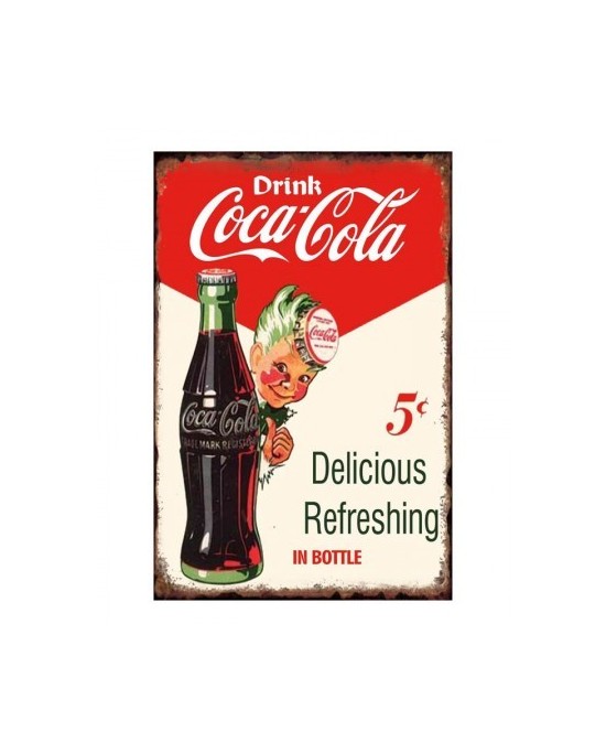 Plaque en métal Coca Cola
