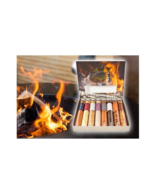 Flamme et saveur du fumoir _ Collection de 8 épices fumées