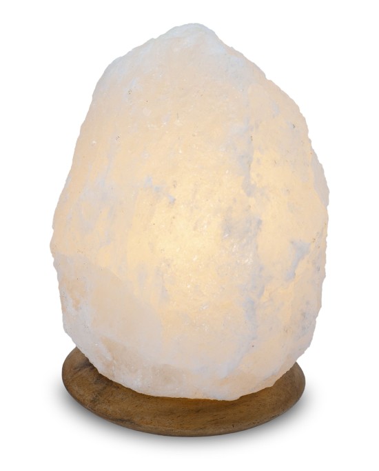 Lampe en Cristal de Sel Blanc 2 à 3 kg